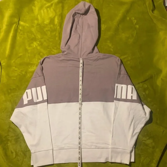 NWOT PUMA WOMENS POWER COLOR BLOCK HOODIE - Lavender & White  Large - Picture 3 of 12
